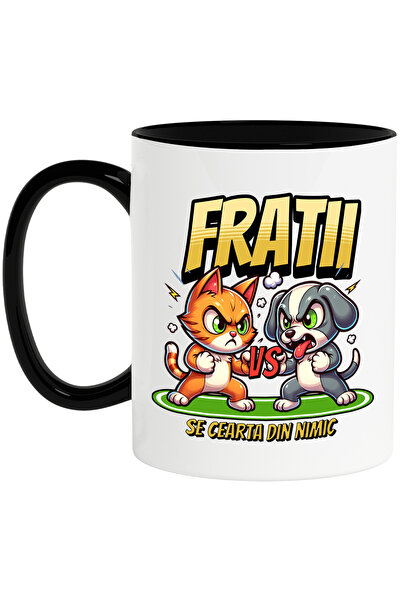 StoryGift Romania Cana Pisica Si Caine Care Se Cearta Din Nimic Frati, 330ml,...