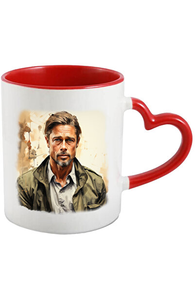 StoryGift Romania Cana Cu Brad Pitt, Actor Faimos, Filme De Actiune, Hollywood, Multicolor 330 Ml,, Cu ,stg