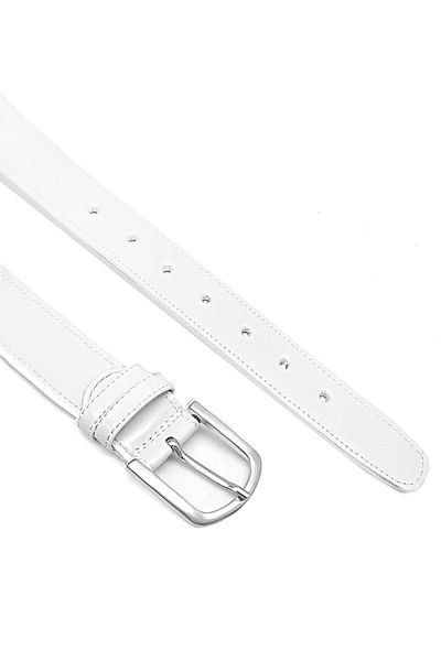 Rakerplus Curea Clasică Băiat Piele Albă 3 Cm