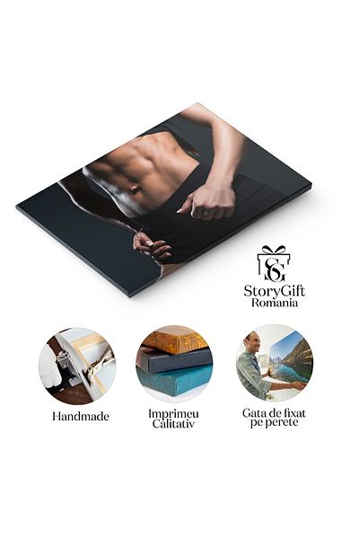 StoryGift Romania Canvas Print - Strength and Form - An Isolated Athlete in Full Training