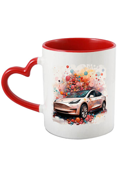 StoryGift Romania Cana Cu Masina, Tesla, Baloane, Buline, Ilustratie Abstract...