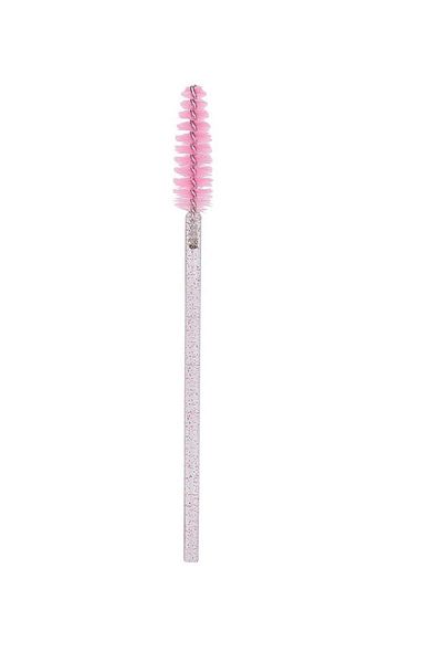 OEM Multicolored set of 50 mascara brushes for eyelash extensions and eyebrow styling, Pink