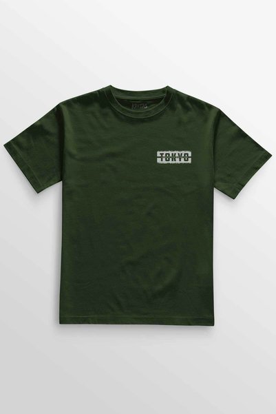 Kretas Unisex kaki T-shirt japanska majica Tokyo City Japan Japan Minimal Fro...