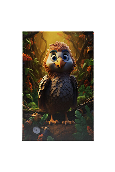 StoryGift Romania Tablou Canvas: Mica Pasare Cu Ochii Si Sprancene Albastre C...