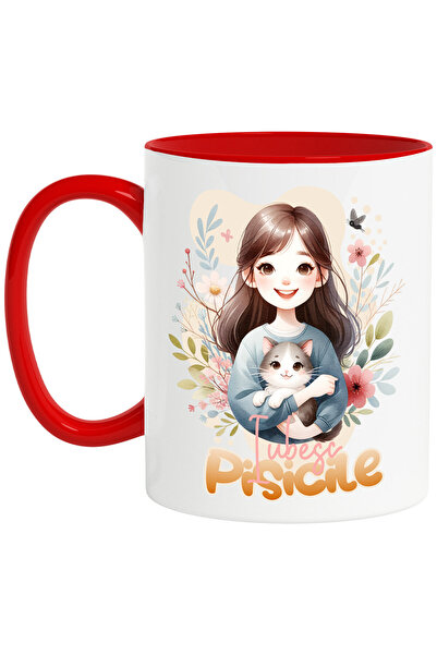StoryGift Romania Cana Cu Fata Cu Pisica Pufoasa Text Iubesc Pisicile Aniamle...