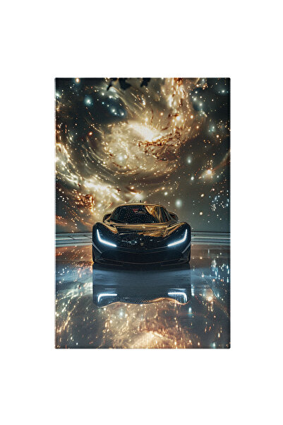 StoryGift Romania Tablou Canvas: Mașină De Lux Neagră Cu Faruri Albe Aprinse ...