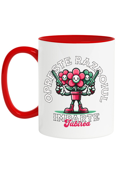 StoryGift Romania Cana Ghiveci Cu Flori Ucigas, Opreste Razboiul, Impare Iubi...