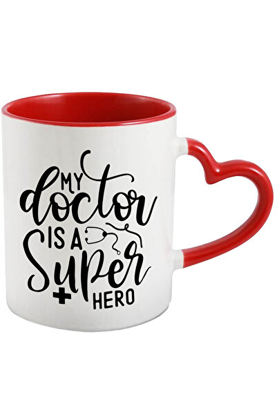StoryGift Romania Cana Cu Textul "doctorul Meu E Un Supererou" Cu Maner Inima...
