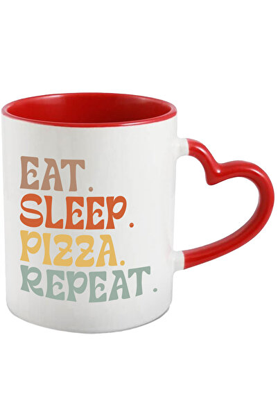 StoryGift Romania Cana Cu Textul "eat. Sleep. Pizza. Repeat." - Mananca Dormi Mananca Pizza Repeta, Cu ,stg