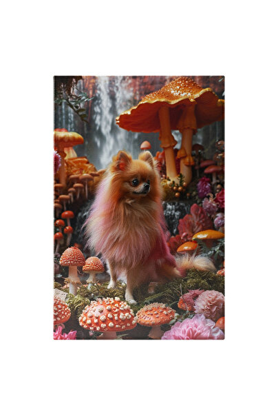 StoryGift Romania Tablou Canvas: Cățel Într- O Lume De Basm Plină De Ciupercu...