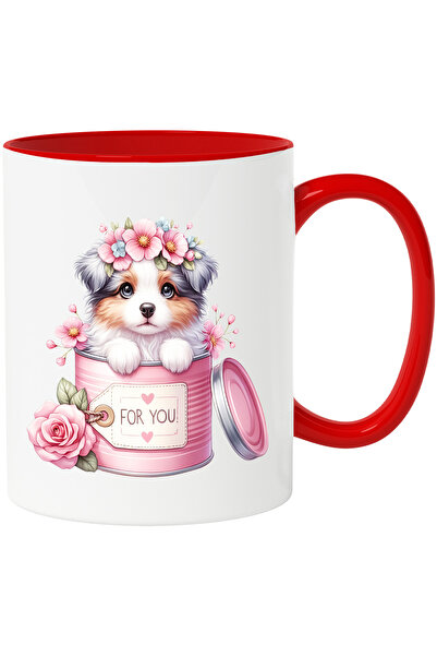 StoryGift Romania Cana Cu Un Catelus Blanos Care Iese Dintr-o Conserva | Ilus...