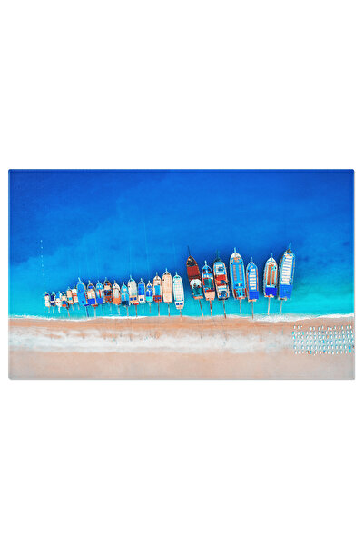 StoryGift Romania Tablou Canvas: Oludeniz, Turcia - Nave, Plaja Azurie, Vacan...