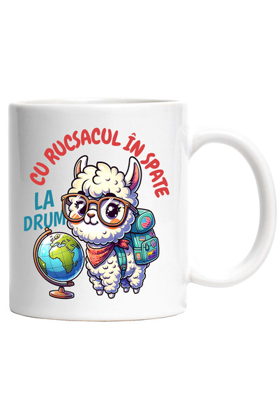 StoryGift Romania Cana Oaie Pufoasa Cercetas Cu Rucsacul In Spate, 330ml, Cer...