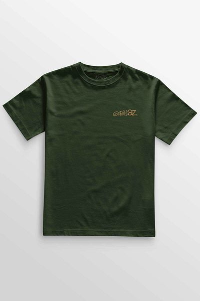 Kretas Χακί μπλουζάκι Gorillaz 2D Rock Band Blur Damon Albarn Feel Good εμπριμέ μπλουζάκι Unisex