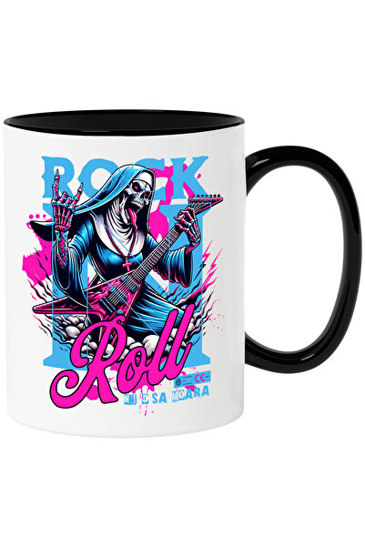 StoryGift Romania Cana Rock N Roll Nu O Sa Moara , 330ml, Ceramica Cu Maner N...