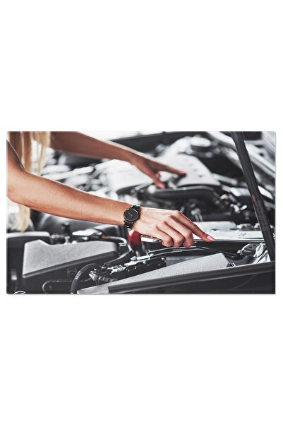 StoryGift Romania Tablou Canvas - Femeie Si Masina, Eleganta, Design Si Tehno...