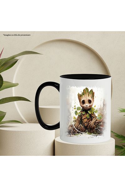 StoryGift Romania Mug With Groot, Child, Leaves, Roots, Marvel, Character, SF, Multicolor 330 ml,, With ,STG