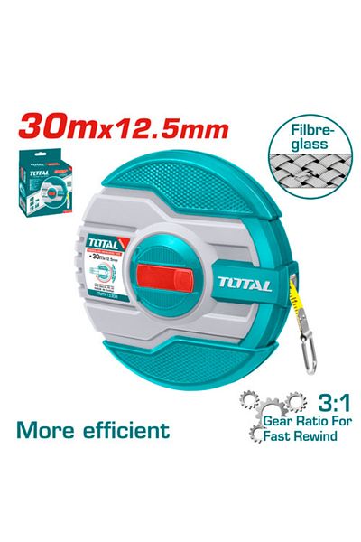 TOTAL 30mx12.5mm Round Fiber Meter