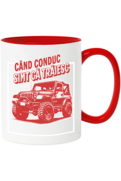 StoryGift Romania Cana Cand Conduc Simt Ca Traiesc Masina De Teren , 330ml, C...
