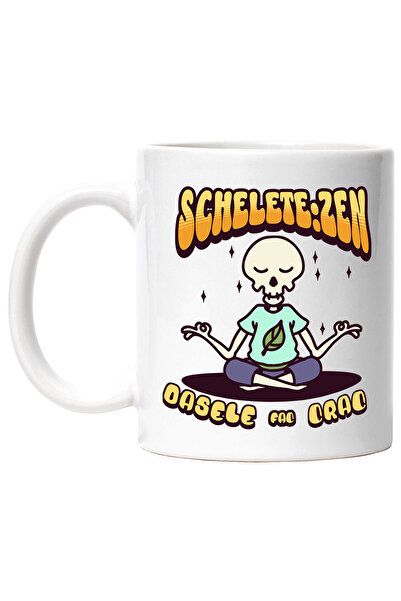 StoryGift Romania Cana Schelete Zen Oase Se Rup, Yoga, Relaxare, 330ml, Ceram...