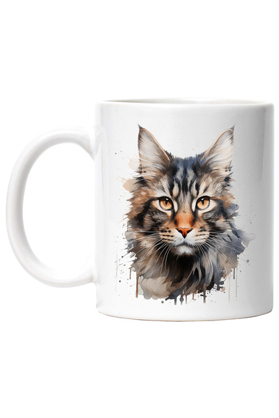 StoryGift Romania Cana Cu Cap De Pisica, Iubitori De Animale, Ilustratie, Mul...