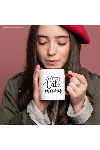 StoryGift Romania Mug for cat lovers with the message "Busy being a cat mama" - busy, With, STG