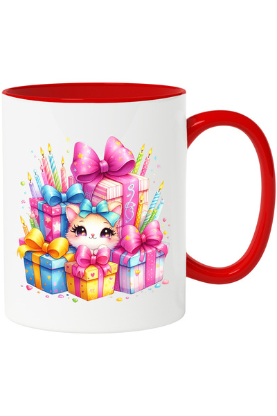 StoryGift Romania Cana Cu O Pisicuta Care Sta Intre O Multime De Cadouri | Il...