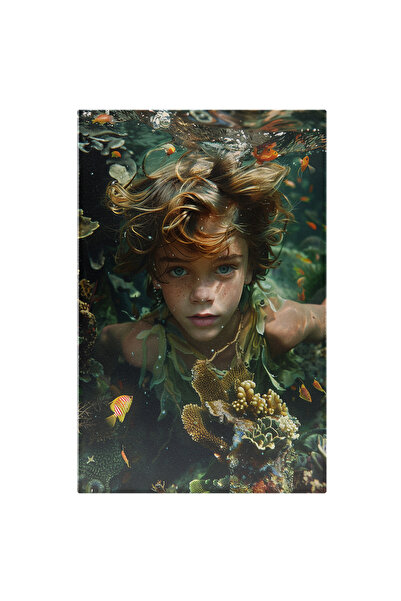 StoryGift Romania Tablou Canvas: Siren În Ocean Cu Ochi Albaștri- Fotografie ...