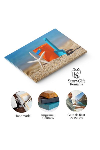 StoryGift Romania Tablou Canvas - Vara La Plaja: Jucarii, Nisip Si Jocuri Sub Soare