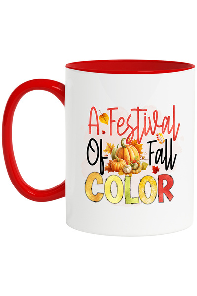 StoryGift Romania Cana Cu Mesajul "a Festival Of Fall Color", Toamna, Ilustra...