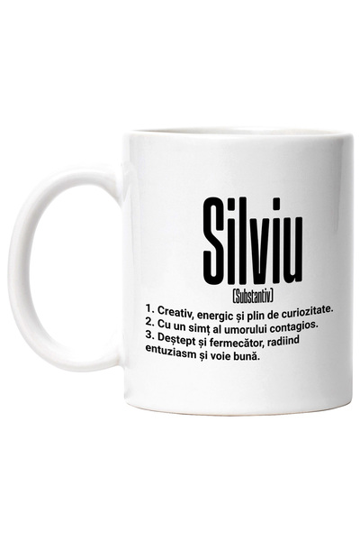 StoryGift Romania Cana Cu Numele Silviu, Cu Mesaj Motivational, Creativ, Ener...