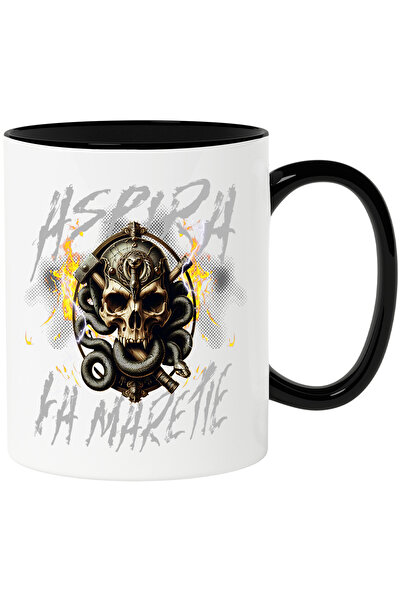 StoryGift Romania Cana Aspira La Maretie - Craniu Si Sarpe, 330ml, Ceramica C...