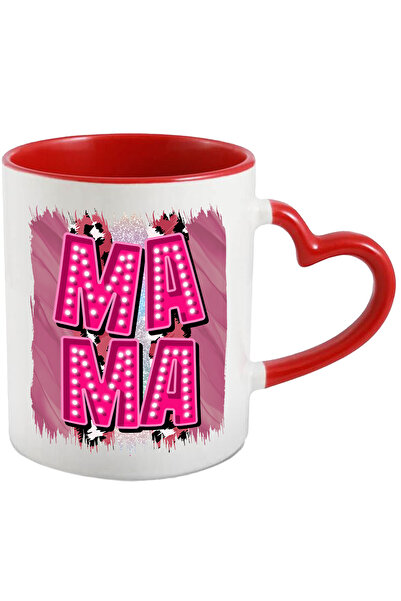 StoryGift Romania Cana Cu Mesajul "mama", Ilustratie, Mama, Neon, Roz, Parinte, Grija, Afectiune C, Cu ,stg