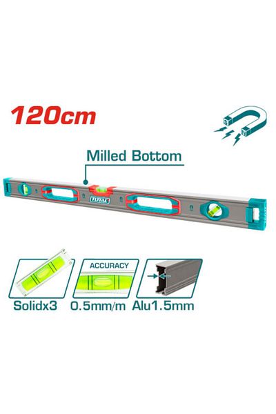 TOTAL First class aluminum water level 120cm