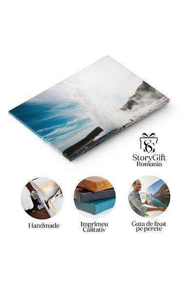 StoryGift Romania Tablou Canvas: Meraviglie Geotermice - Islanda, Geyser, Peisaj