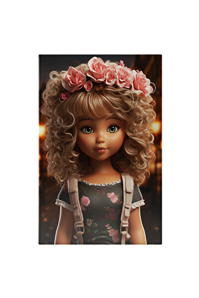StoryGift Romania Tablou Canvas: Papusica Frumoasa Cu Par Roz Barbie, Frumuse...