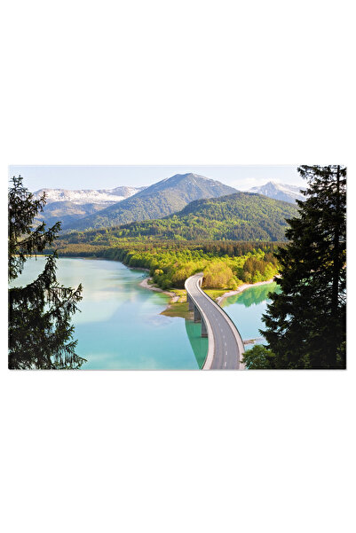 StoryGift Romania Tablou Canvas: Poduri Peste Rezervoare - Infrastructura, Natura, Munti