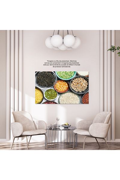 StoryGift Romania Tablou Canvas Asortiment Organic De Legume In Boluri O Selectie Colorata De Legume Uscate Si S