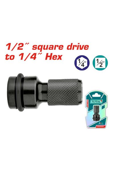 TOTAL 1/2" To 1/4" Hex Adapter