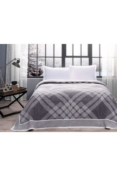 Taç Patura bumbac si fibra mixta 200x220cm, TAC, Serena gri