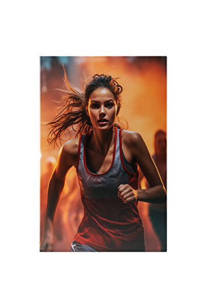 StoryGift Romania Tablou Canvas: Femeie În Maraton De Atletism- Sporturi Pict...