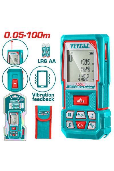 TOTAL Electronic laser meter 0.05-100m