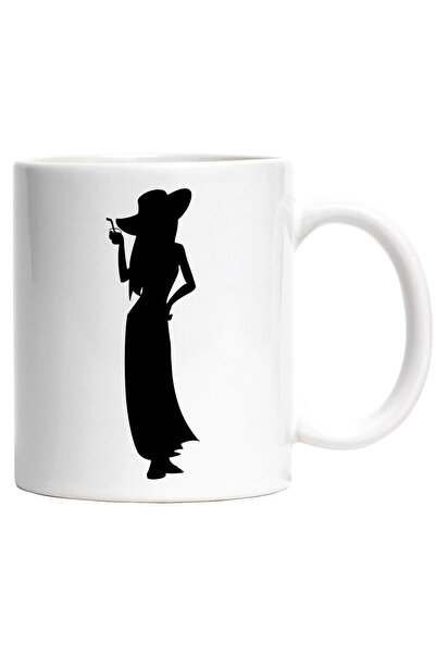 StoryGift Romania Cana Cu O Femeie Cu Palarie Care Tine O Bautura In Mana Cu ...