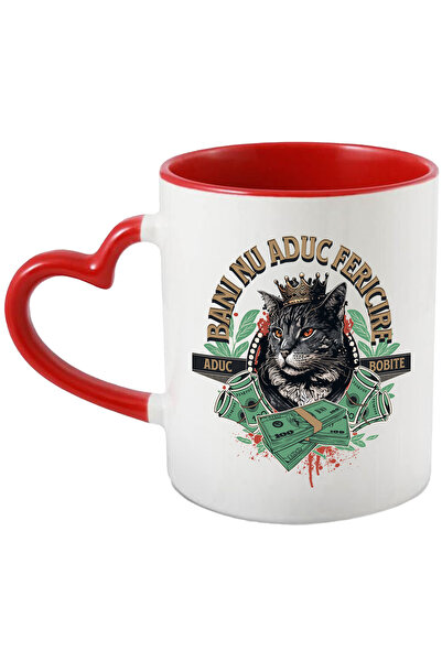 StoryGift Romania Cana Bani Nu Aduc Fericire Dar Aduc Bobite Pisica Felina, 3...