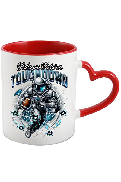 StoryGift Romania Cana Sala Pe Saturn Touchdown Fotbal American, 330ml, Ceram...