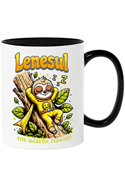 StoryGift Romania Cana Lenesul-stie Secretul Fericirii, 330ml, Ceramica Cu Ma...