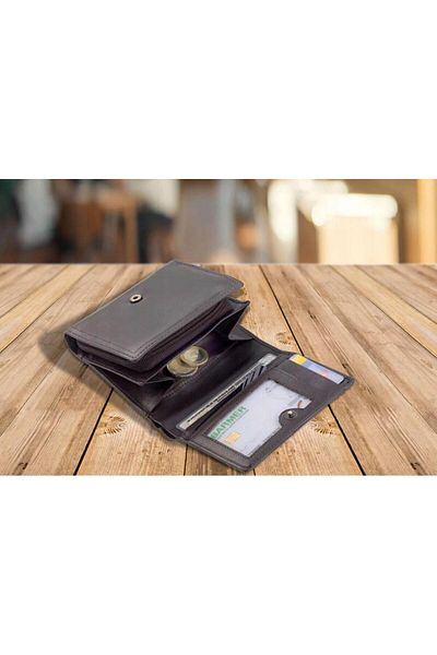 Saban Wallet Real Leather Multi-Compartment, Zipper, Card Holder Compartment