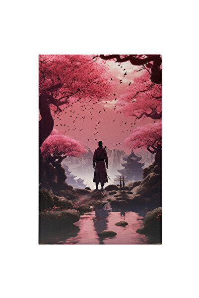 StoryGift Romania Tablou Canvas: Samurai Și Cadru Roz- Istorie Și Cultură Pic...