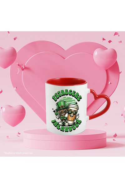 StoryGift Romania Irish Party Mug, coffee whiskey alcohol drink, 330ml, Ceramic with Handle, With,STG