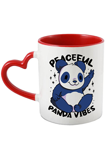 StoryGift Romania Cana Cu Mesaj In Engleza Peaceful Panda Vibes, Stele, Urs, ...